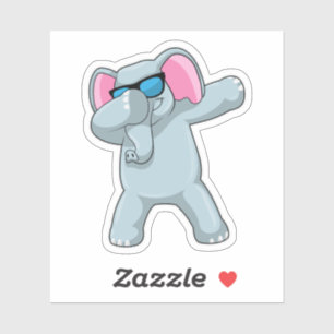 Sticker Éléphant à la danse hip hop Dab
