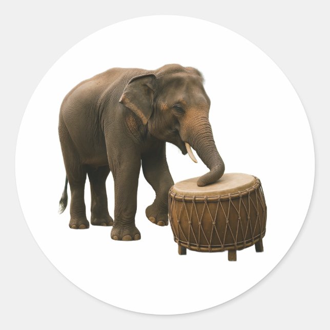 Sticker éléphant à tambour (Devant)