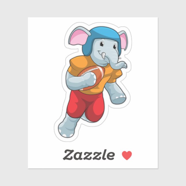 Sticker Elephant au football (Feuille)