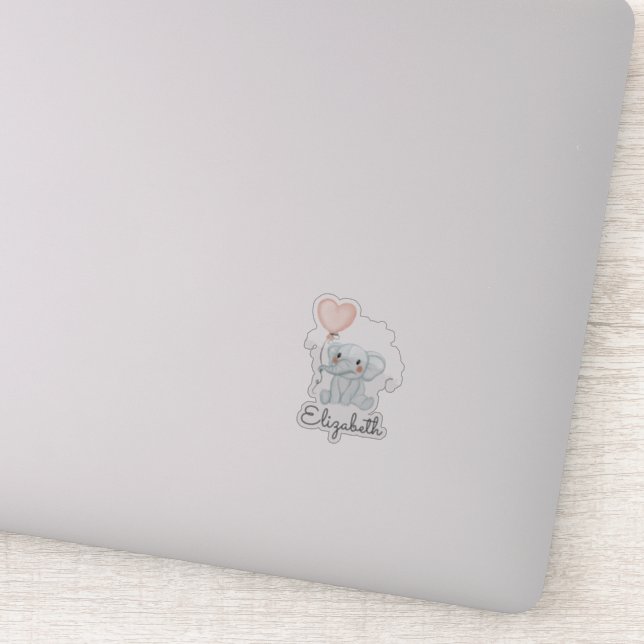 Sticker Eléphant Bébé mignon, Balloon (Détail)