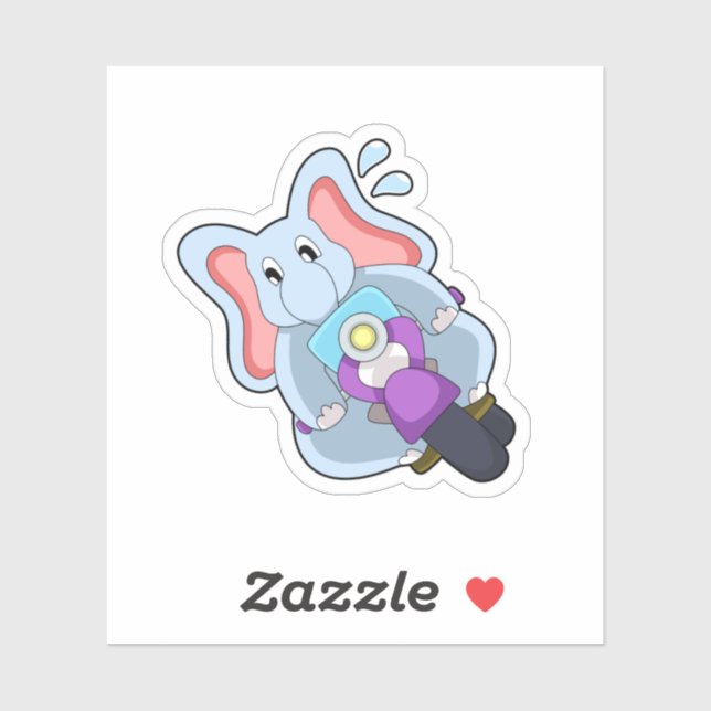 Sticker Elephant comme vélo avec moto.PNG (Feuille)