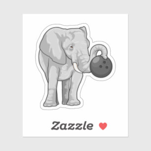 Sticker Éléphant de bowling