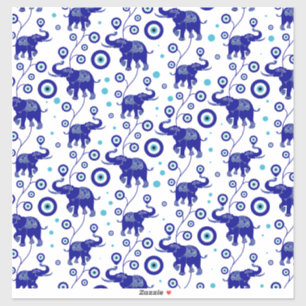 Sticker Eléphant de l'oeil du mal Bon motif de la chance