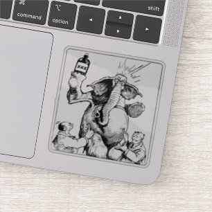 Sticker Éléphant intoxiqué