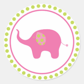 Sticker Eléphant Rose