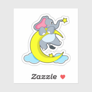 Sticker Eléphant sur les nuages