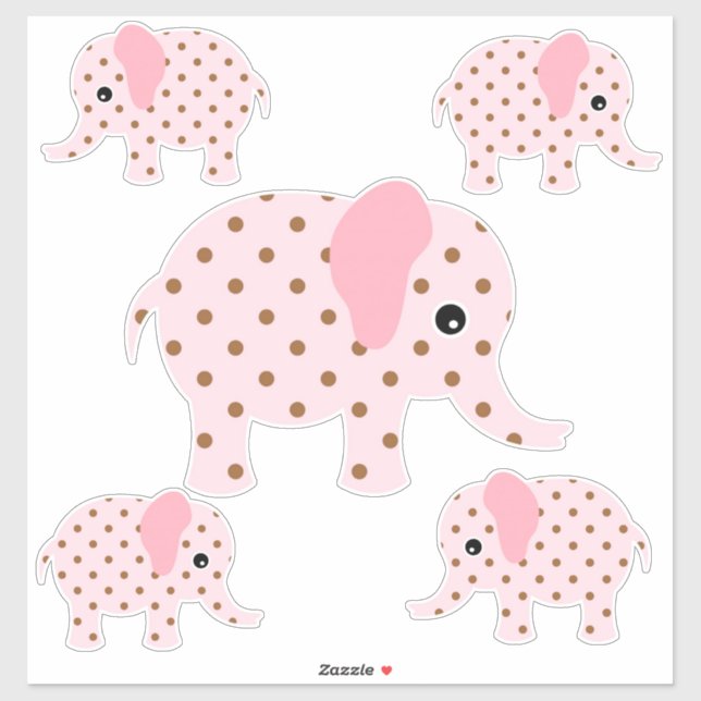 Sticker Eléphants (Feuille)