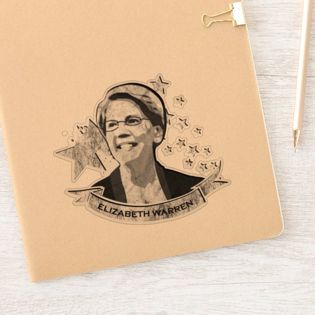 Sticker Elizabeth Warren Star Banner (Carnet)
