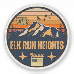 Sticker Elk Run Heights, Iowa, États-Unis