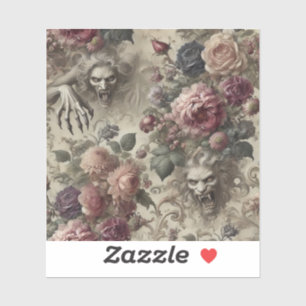 Sticker Elle a des griffes - Gothique Floral