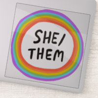 ELLE/EUX Pronounounounounounouns Rainbow Circle Ha