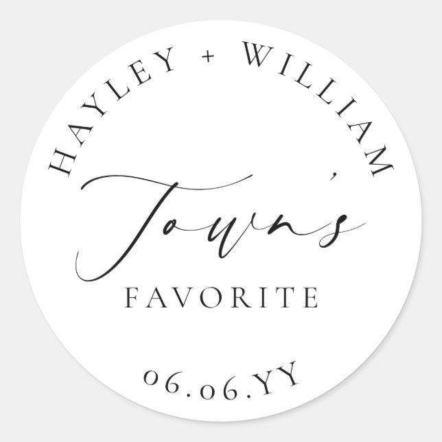 Sticker Ellesmere Favorite Favoriser Classic Round (Devant)