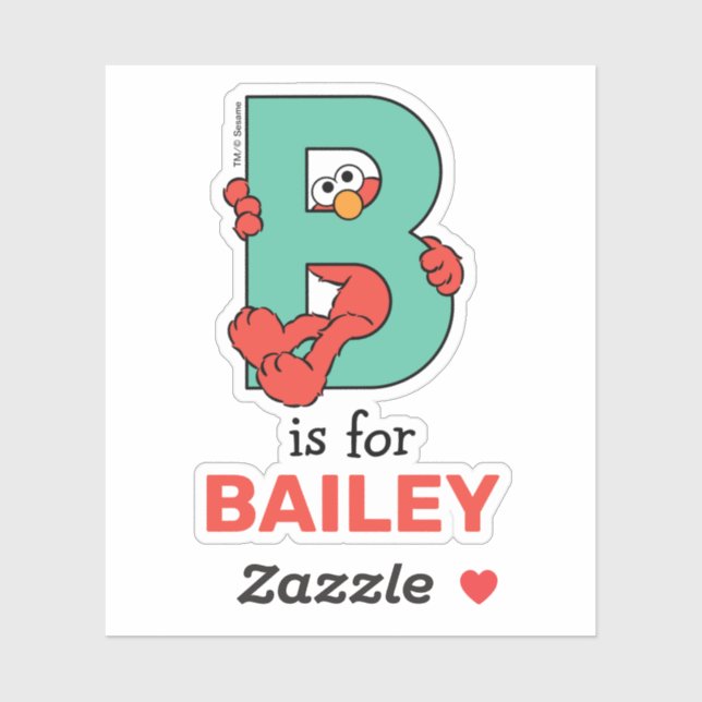 Sticker Elmo Alphabet | B TURQUOISE (Feuille)