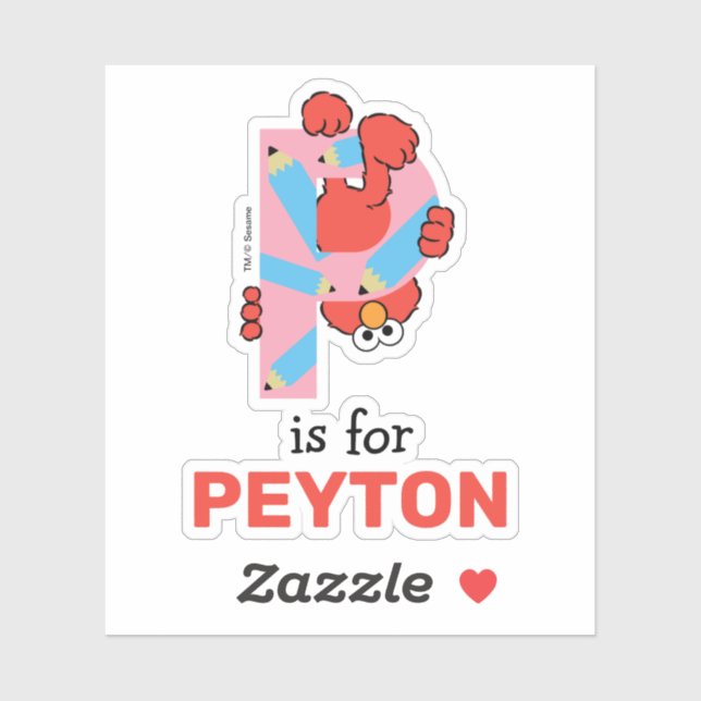 Sticker Elmo Alphabet | Crayon P (Feuille)