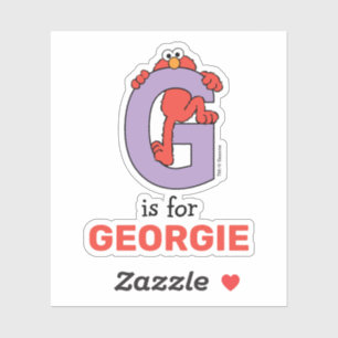 Sticker Elmo Alphabet G Violet