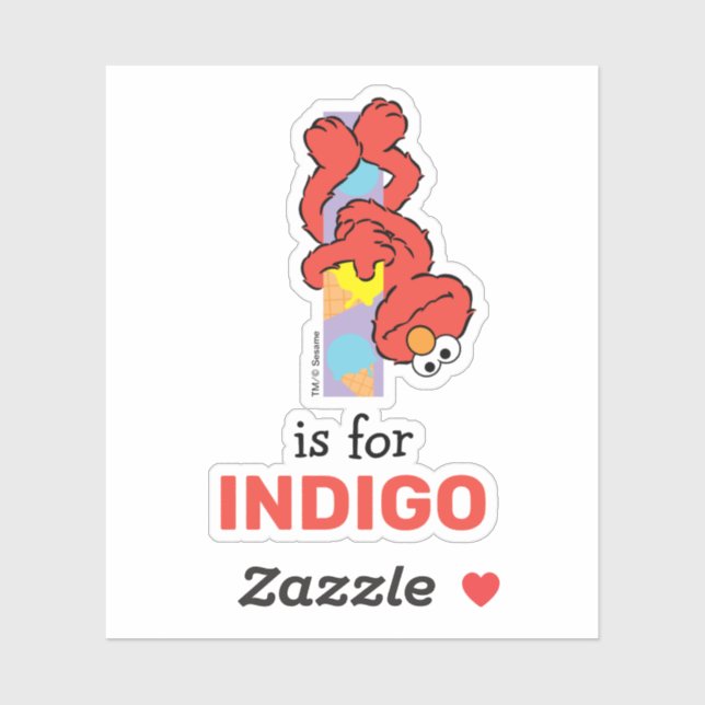 Sticker Elmo Alphabet | I Crème glacée (Feuille)