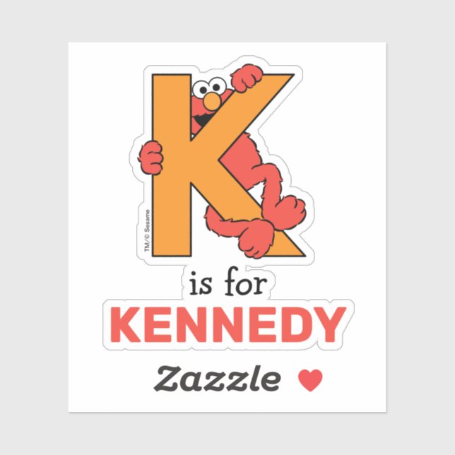 Sticker Elmo Alphabet | K Orange (Feuille)