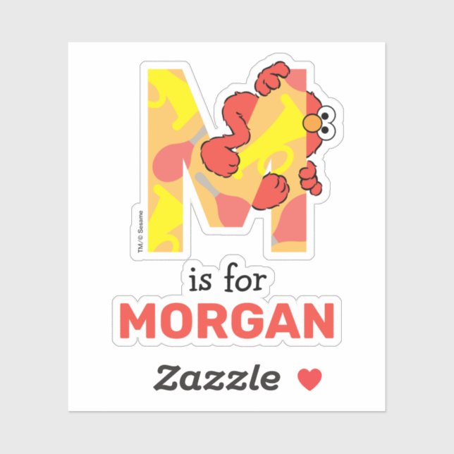 Sticker Elmo Alphabet | M Musique (Feuille)