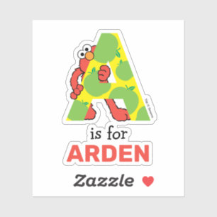 Sticker Elmo Alphabet   Une pomme
