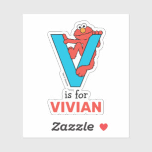 Sticker Elmo Alphabet   V bleu