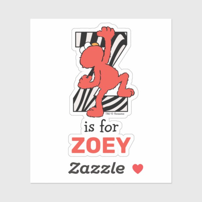 Sticker Elmo Alphabet | Z Zebra (Feuille)