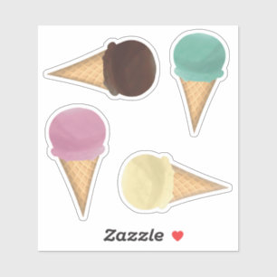Sticker Emballage adhésif pour crème glacée