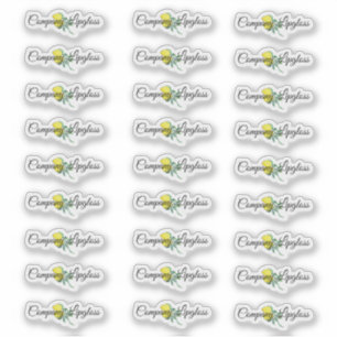 Sticker Emballage de brillant à lèvres Logo Citron Autocol