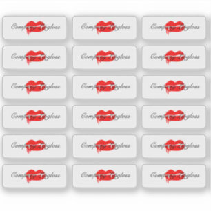 Sticker Emballage de gloss pour les lèvres de Halloween Lo
