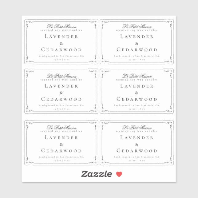 Sticker Emballage de produit rectangulaire transparent cla (Feuille)