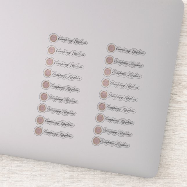 Sticker Emballage Lip Gloss Votre Propre Logo Moyen (Détail)
