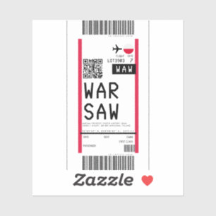 Sticker Embarquement passe à Varsovie (WAW)