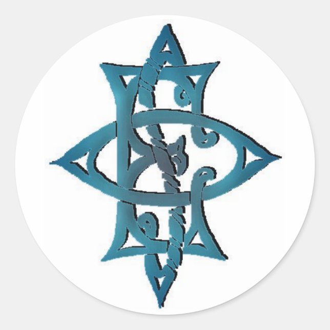 Sticker Emblem O.E.S. (Tatouage Bleu Acier) (Devant)