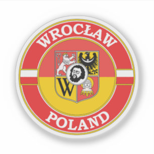 Sticker Emblème circulaire de Wroclaw Pologne