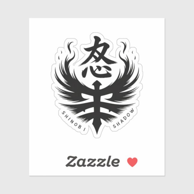 Sticker Emblème de colère Crête de ninja (Feuille)