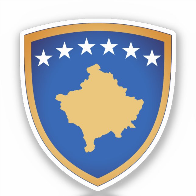 Sticker Emblème de la République du Kosovo (Recto)