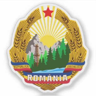 Sticker emblème de la République socialiste de Roumanie (1