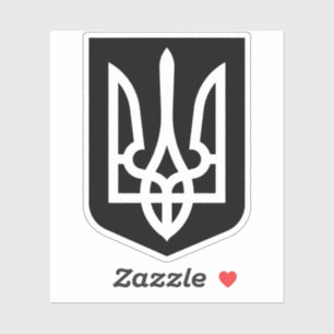 Sticker Emblème graphique contemporain Tryzub de l'Ukraine