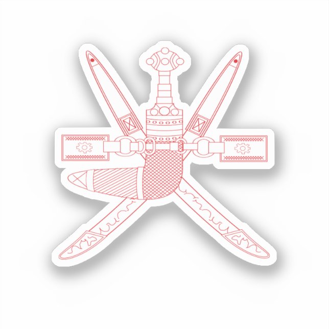 Sticker Emblème national d'Oman (Recto)