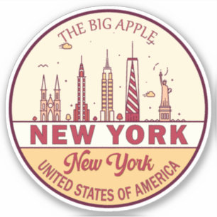 Sticker Emblème Skyline de New York