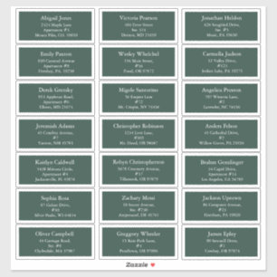 Sticker Emerald Green Vintage Christmas Adresse client
