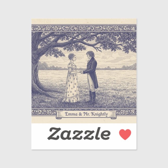 Sticker Emma & Mr. Knightley (Feuille)