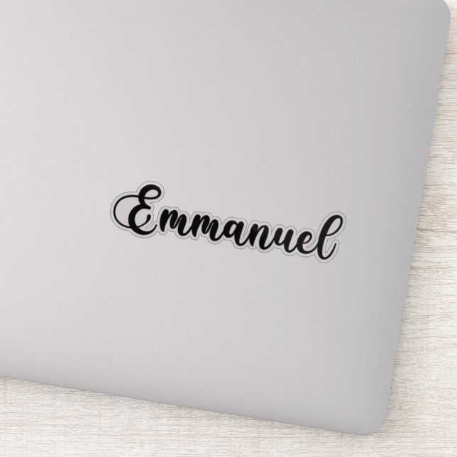 Sticker Emmanuel Nom - Calligraphie manuscrite (Détail)