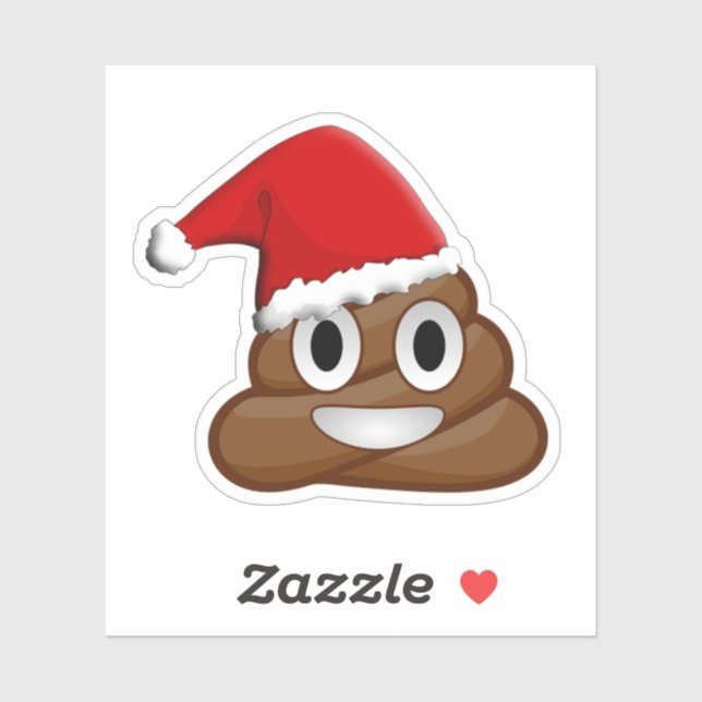 Sticker Émoji de la pop de Noël Cute Funny (Feuille)