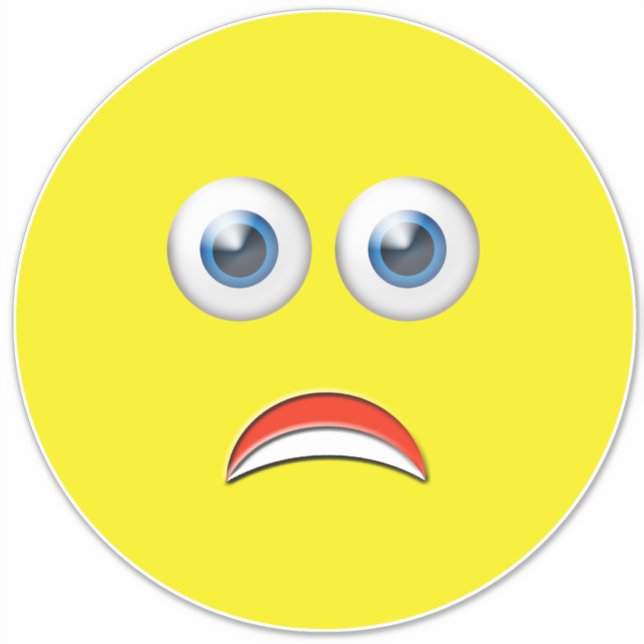 Sticker Emoji effrayé (Devant)