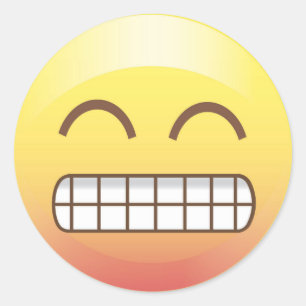 Sticker Emoji Jaune pour dents Smile