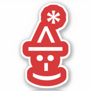 Sticker Émoticône d'elfe de Noël Xmas ASCII Art texte