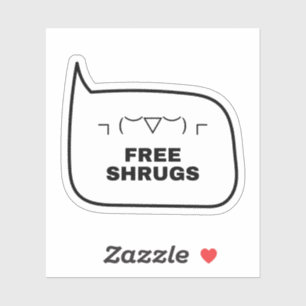 Sticker ÉMoticônes Japonais Drôles Kaomoji SHRUGS GRATUITS