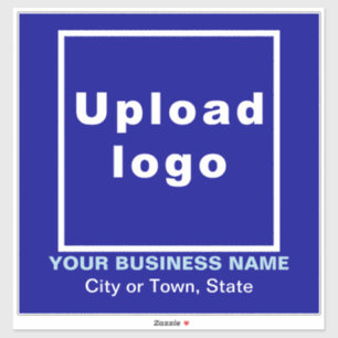 Sticker Emplacement commercial sur Blue Grand Carré Vinyl