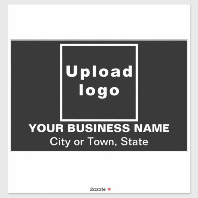 Sticker Emplacement commercial sur grand rectangle noir Vi (Feuille)