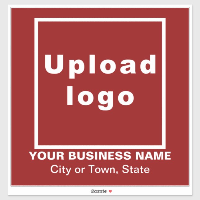 Sticker Emplacement commercial sur Red Large Carré Vinyl (Feuille)